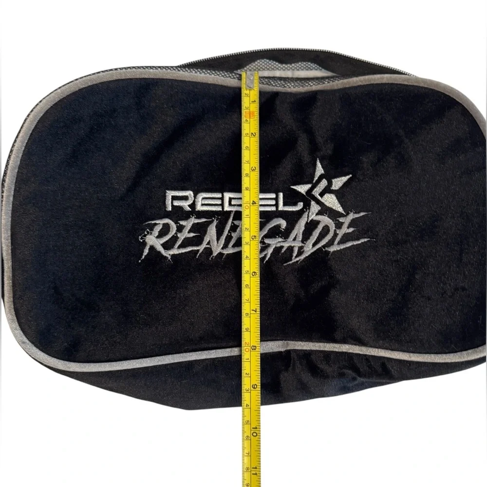 NEW Cheer Rebel Renegade Shoe Bag Black Velour & Mesh Zip Closure Bag Only - Picture 7 of 8